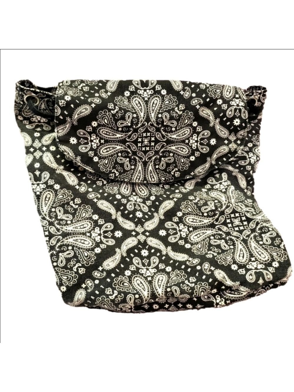 PINK Black White Small Backpack Bohemian Design Canvas